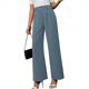 thumbnail image 1 of Pantalones elegantes de cintura alta, holgados, casuales y de pierna recta para mujer para un viaje cómodo en otoño, 1 of 4