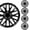 Metalic Black, variant on BDK (4-Pack Premium 16" Wheel Rim Cover Hubcaps OEM Style for Toyota Camry Style Replacement Snap On Car Truck SUV Hub Cap - 16 Inch Set