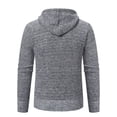thumbnail image 3 of BXINGOHAI Mens Hoodies Knit Sweater, Full Zip Fleece Cardigan Sweaters Casual Slim Fit Knit Hooded Men Sweater Jacket Sale Gray,XL, 3 of 5