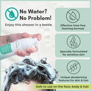 Nurture Rinse-Free Body Wash & Shampoo, 8 oz No-Rinse Waterless Cleansing Foam with Aloe Vera for Hair & Body, Sensitive Skin, Women & Elderly, 3 Pack