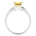 thumbnail image 4 of 1.5 ct Asscher Cut Simulated Yellow Diamond Solitaire 18K White Gold Womens Engagement Ring, 4 of 5