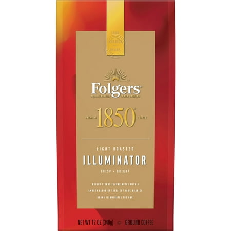 1850 Illuminator Coffee, Light Roast Ground Coffee, 12 oz