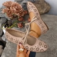 thumbnail image 4 of SuTry Women's Flat Shoes Round Toe Perforated Cut Out Slip On Breathable PU Leather Comfortable Lightweight Casual Office Daily Walking Flats(41), 4 of 9