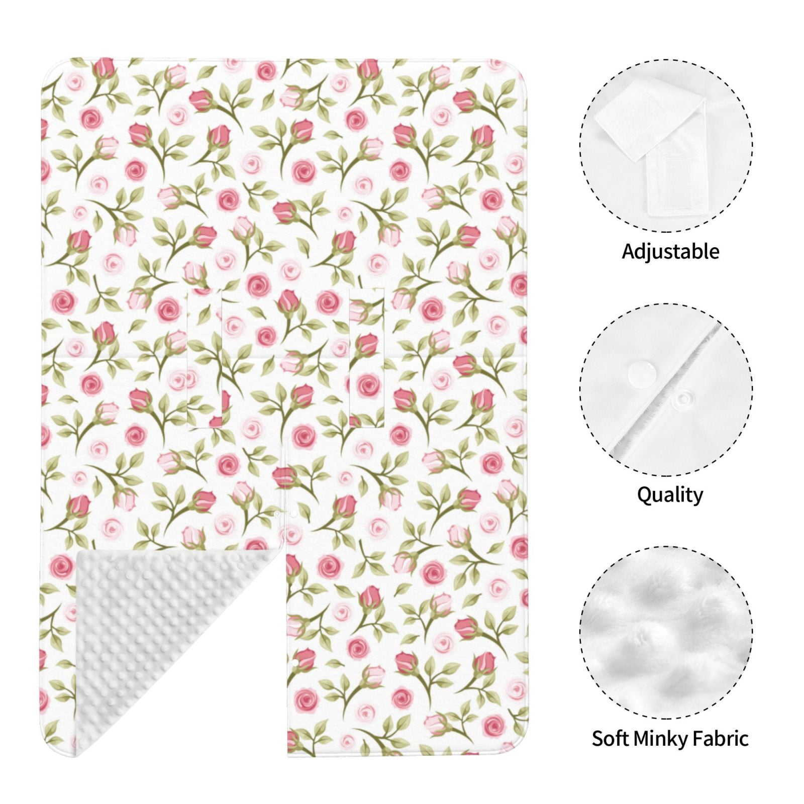 Naloa Rose Flowers Baby Car Seat Cover, Breathable Baby Carrier Cover, Multiuse Baby Carrier Cover & Nursing Breastfeeding Cover