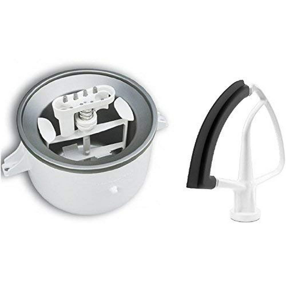 KitchenAid KSMDRTVICE3 2Quart Ice Cream Maker & Flex Edge Beater Package Stand Mixer