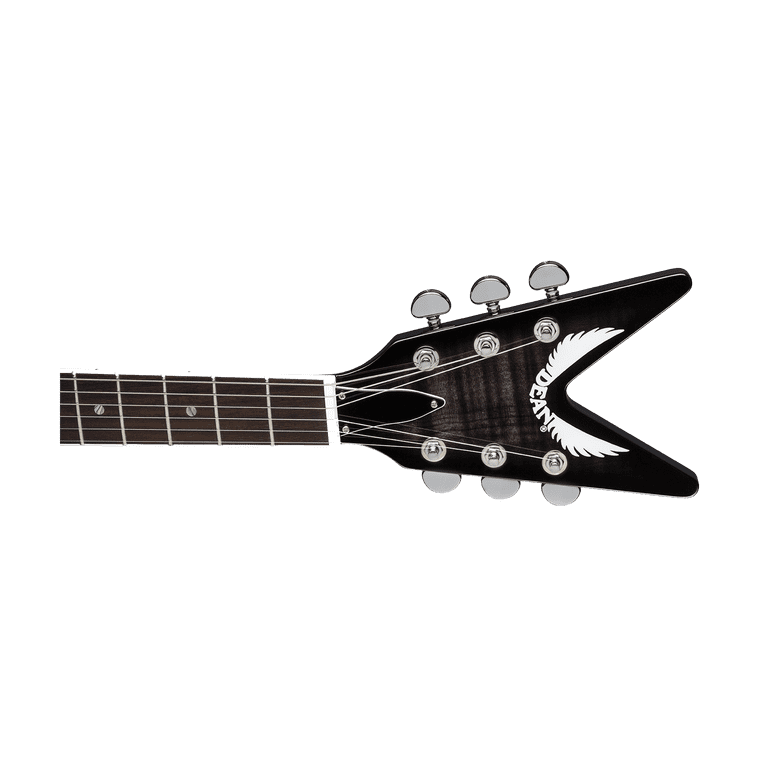 Dean V 79 Flame Top Solid-Body Electric Guitar - Trans Black