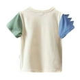 thumbnail image 7 of KYAIGUO Baby Boys Dinosaur Short Casual Crewneck Short Sleeve Tops Cute Summer Short Kids Clothes for Toddler 1-9 Years Old, 7 of 7