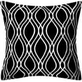 thumbnail image 4 of Set of 4 Black Pillow Covers 18x18‘ (Black and Grey, 18" x 18"), 4 of 4