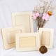 thumbnail image 1 of Marco de fotos hecho a mano DIY, arcilla blanca embrionaria, material de actividad para padres e hijos, base de madera creativa de 5 a 10 pulgadas, 1 of 5