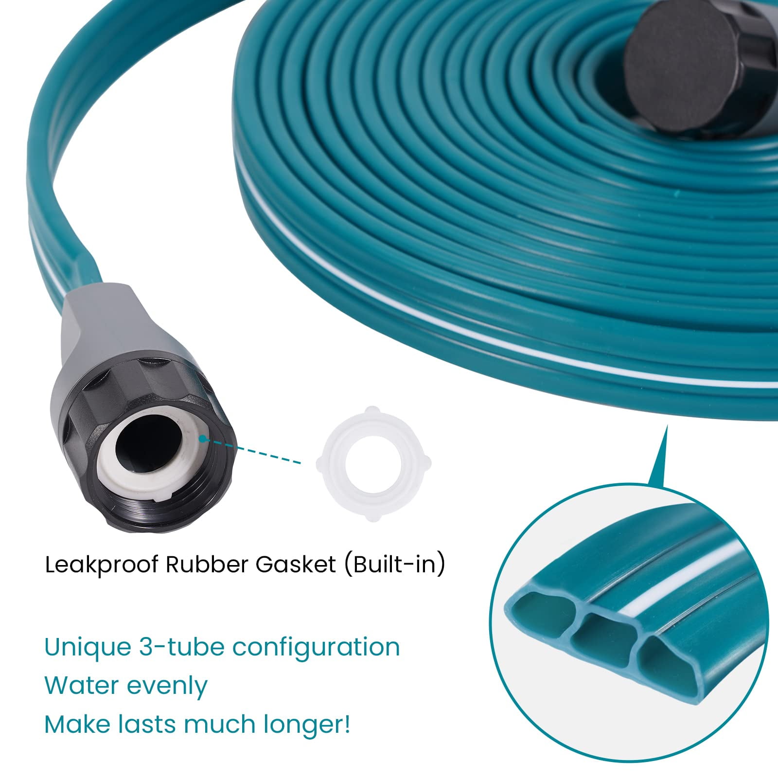 Sprinkler Soaker Hose 25 Ft For Garden Lawn Watering With Stakes
