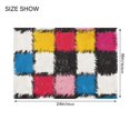 thumbnail image 4 of Yayeee Bath Rug for Bathroom Floor Non Slip Contour Fluffy Soft Absorbent Mat, 20"x24", White Checkered Pattern, 4 of 7