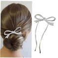 thumbnail image 5 of Horquilla con lazo, pasadores de diamantes de imitación, joyas para el cabello para mujer, accesorios Vintage para el cabello, Clip para el cabello con diamantes de imitación, broche para el, 5 of 5