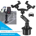 thumbnail image 2 of Elink - Universal 2-Head Phone Holder, Rotatable, For Car Cup Holder, Black, 2 of 3