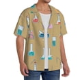 thumbnail image 2 of Yiaed Chemistry Class Print Mens Casual Wrinkle Free Shirts Short Sleeve Button Down Summer Stretch Dress Shirt-Small, 2 of 5