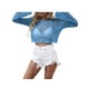 thumbnail image 3 of Txlixc Prendas de Punto de Lana para Mujer, Jersey de Punto de Manga Larga con Cuello Redondo de Malla de Color sólido para Damas, 5 Colores Txlixc Estilo de ocio, 3 of 8