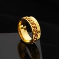thumbnail image 1 of Nuevo anillo de pareja giratorio de acero inoxidable genial, cadena giratoria de alta calidad, anillos giratorios para mujer, hombre, joyería Punk, regalo de fiesta Tan Jianjun unisex, 1 of 2