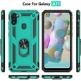 thumbnail image 2 of Samsung A11 Case,Galaxy A11 Case, Military Grade Heavy Duty  Protection Phone Case Cover with HD Screen Protector Magnetic Ring Kickstand for Samsung Galaxy A11 (Mint Military Case), 2 of 14