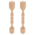thumbnail image 2 of 2Pcs Wooden Baluster Spindles Solid Wood Decorative Posts for Staircase Fence and Cabinet Unpainted Wooden Baluster Wooden Spindles Wood Carved Post Wooden Furniture Post Replacement, 2 of 8