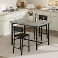 thumbnail image 1 of Yiwa Counter Height Dining Set for 2, Table with Backrest Stools, Footrest, Corner Protector, Ideal for Apartments, 1 of 8