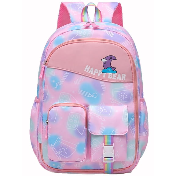 Tyethy Kids Backpacks School Bag for Teen Girls, Lightweight School Backpacks Bookbags with Multiple Pockets for Middle School College, Pink