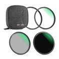 thumbnail image 1 of Placa ND K amp;F CONCEPT 3 filtros magnéticos ultra transparentes (filtro UV + filtro CPL + filtro ND1000) impermeable resistente a los arañazos con anillo adaptador bolsa de almacenamiento para lente K&F CONCEPT Placa ND, 1 of 7