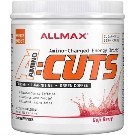 ALLMAX Nutrition AMINOCUTS (A:CUTS) Weight-Management BCAA  Goji Berry  210g  30 Servings