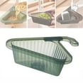 thumbnail image 2 of pdqouc Retractable Handle Sink Drain Shelf Fit for All Kitchen Sink Multifunctional Corner Riangular Sink Filter Swan Drain Rack for Kitchen Bathroom, 2 of 4