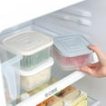 thumbnail image 3 of Ginger  Garlic And Onion Storage Box Household Portable Square Plastic Transparent Water Storage Bowl Refrigerator Sealed, 3 of 8