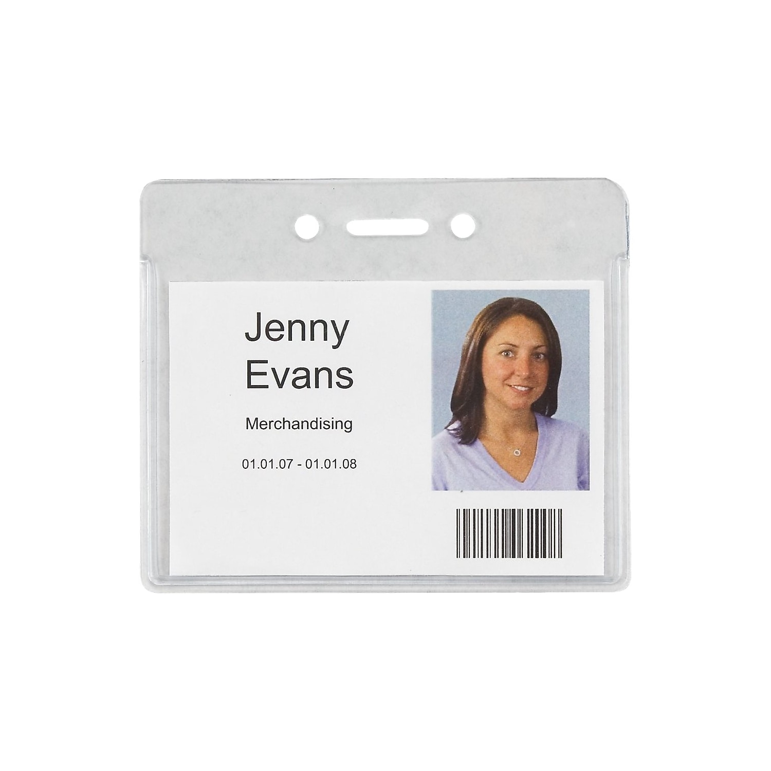 Staples Heavy-Duty ID Badge Holders 3-3/8" x 3-7/8" Plastic Clear 50/Pack (37867) 61307/37867