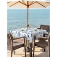 thumbnail image 3 of Outdoor Tablecloth with Umbrella Hole for Patio/Picnic/Party/Camping, Coastal Nautical Waterproof Table Cloth Square Cover Washable, Summer Ocean Beach Sea Corals Blue (60"x 60"), 3 of 8