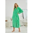 thumbnail image 4 of Richie House Long Zipper Robe For Womens Soft Premium Flannel Fleece Bathrobe RHW2856, 4 of 5