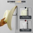 thumbnail image 2 of Clear Adhesive Hat Hooks - 6 Pack, Effortless Organizer, 2 of 9