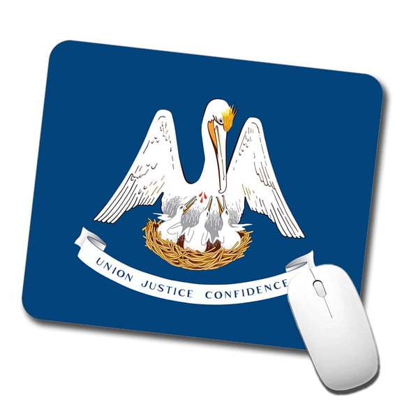 Louisiana LA State Flag Mouse Pad Low Profile Gaming Mat