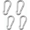 thumbnail image 1 of 4 piezas - Mosquetones de seguridad (m6) de acero inoxidable con clip para cadena y gancho para viajes, 1 of 5