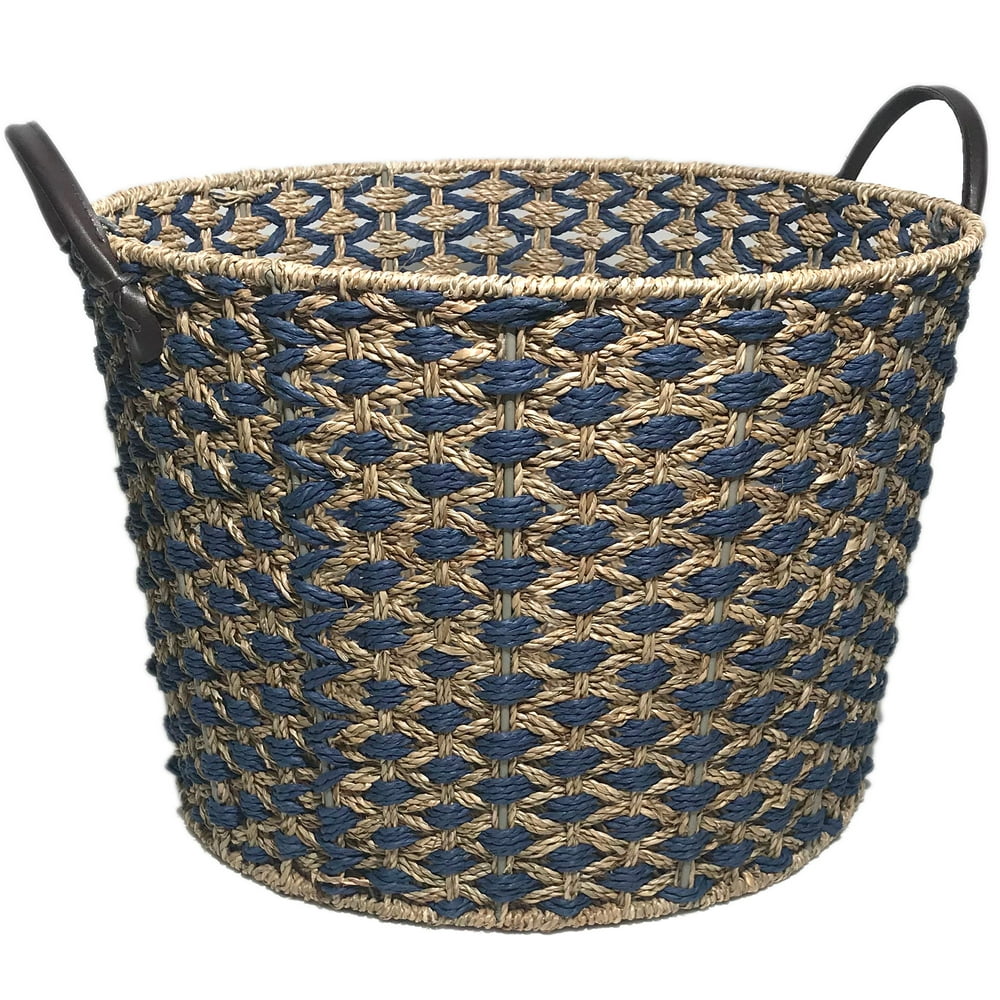 BHG LARGE SEAGRASS BASKETBLUE