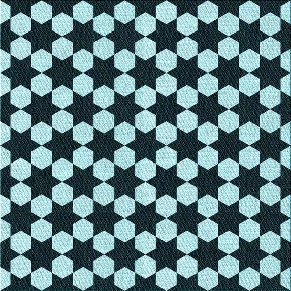 Ahgly Company Indoor Square Patterned Blue Lagoon Blue Area Rugs, 8' Square