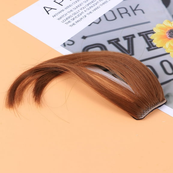 Homoyoyo Clip in Hair Extensions Bangs for Women High Temperature Fiber Ventilative Light Brown 1Set