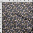 thumbnail image 3 of oneOone Cotton Poplin Gray Fabric Flower & Leaves Watercolor Quilting Print Sewing Fabric By The Yard 56 Inche Wide, 3 of 4