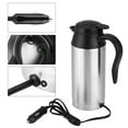thumbnail image 4 of Qiilu Heating Thermoses,750ml 12V Car Stainless Steel Lighter Heating Kettle Mug Electric Travel Thermoses, Car Electric Kettle, 4 of 8