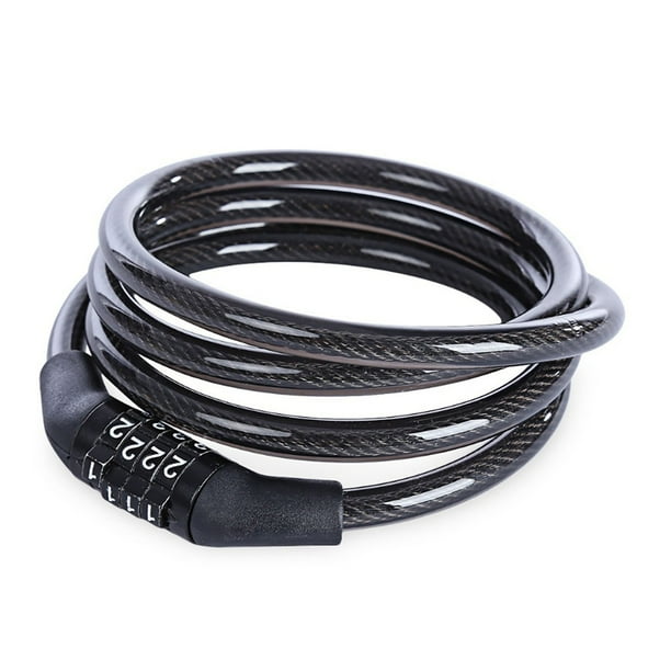 Candado de combinación para bicicleta contraseña de 4 dígitos carcasa de ABS candado de Cable de bicicleta resistente cadena compacta de acero al manganeso para bicicleta ANGGREK Otros