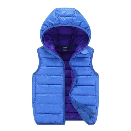 

Wozhidaoke Baby Boy Clothes Child Kids Toddler Boys Girls Sleeveless Winter Solid Coats Hooded Jacket Vest Outer Outwear Outfits valentines day gifts for kids Baby Girl Clothes