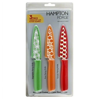 Hampton Forge HMC01E550S Rainbow Titanium – 10 Piece Knife Set with Blade  Guards, Stainless Steel