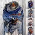 thumbnail image 3 of Odeerbi Christmas Scarf for Women Warm Triangle Shawls Christmas Printing 2024 Fashion Multi-Purpose Scarf Multicolor, 3 of 3