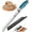 Lake Blue, variant on Serrated Bread Knife with Upgraded Stainless Steel Razor Sharp Wavy Edge Width - Bread Cutter Ideal for Slicing Homemade Bagels, Cake (8-Inch Blade with 5-Inch Handle)
