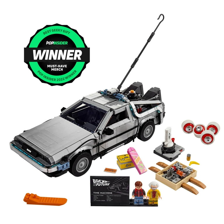 LEGO Icons Back to the Future Time Machine 10300 Model Car Building Kit Based on the DeLorean from the Classic Movie