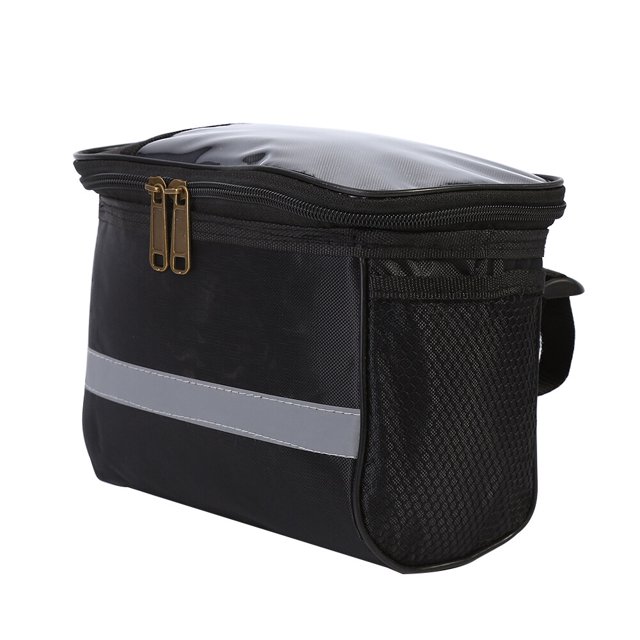 Ficarrico Funda impermeable para manillar de bicicleta con marco frontal de bicicleta para ciclismo al aire libre (negro)