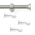 thumbnail image 5 of Threadmade Shaker Curtain Rod, Pewter - 32"W x 142"L, 5 of 6