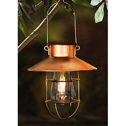 EKQ Hanging soalr Lantern Garden Solar Lights Outdoor Decorative Metal Waterproof Lights for Garden Outdoor Pathway