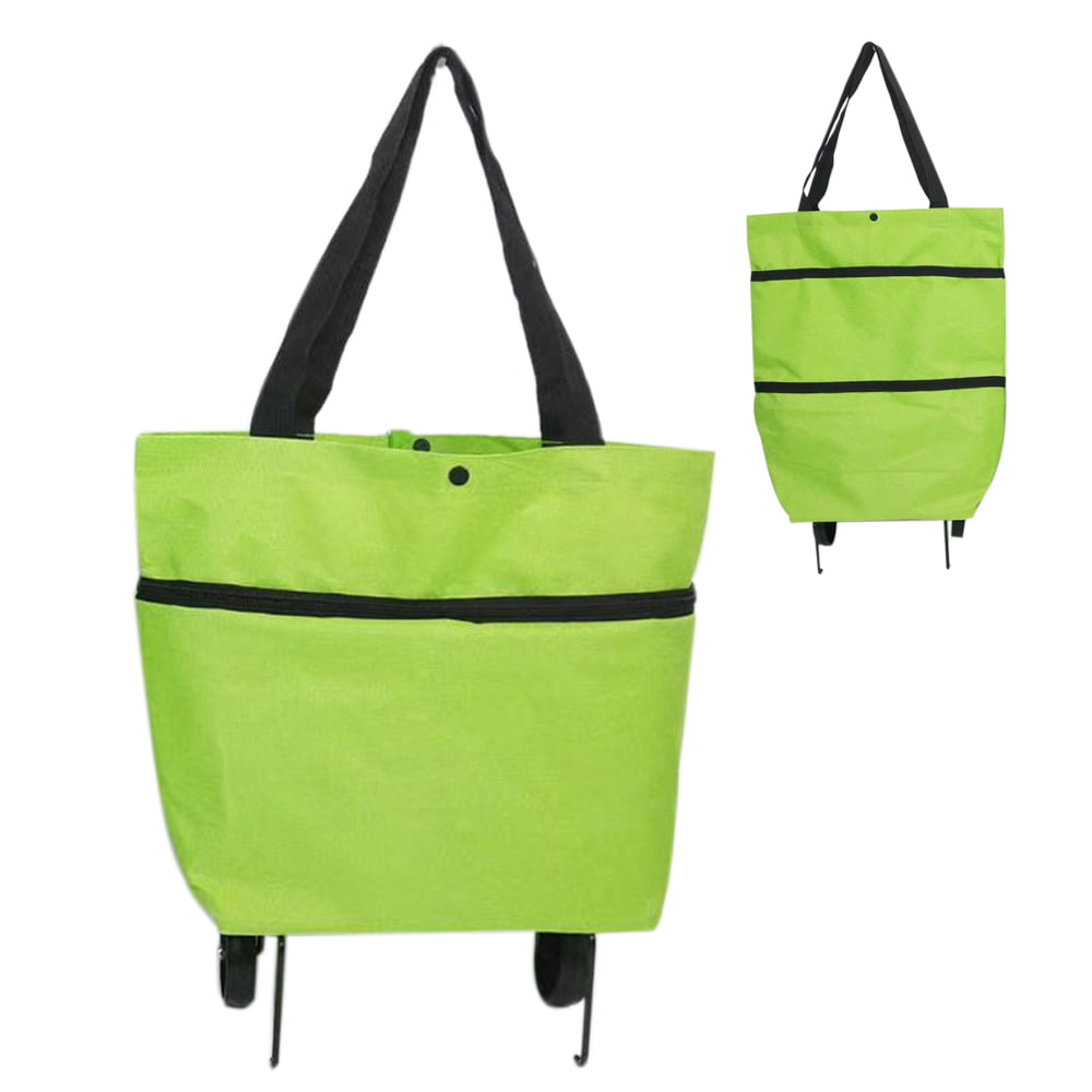Details about   Folding Shopping Cart Liner Utility Trolley Wheels Rolling Portable Grocery Bag 