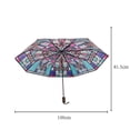 thumbnail image 4 of Stained Glass Umbrella, Vintage Parasol Umbrella, Full Automatic Folding Umbrella, Unique Aesthetic Pattern Clear Um-brella Totes Um-brellas for Women, 4 of 10
